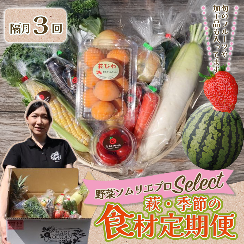 野菜ソムリエプロselect/萩・季節の食材定期便 隔月発送・3回コース |hg0032-B山口県萩市75000野菜・きのこその他 野菜