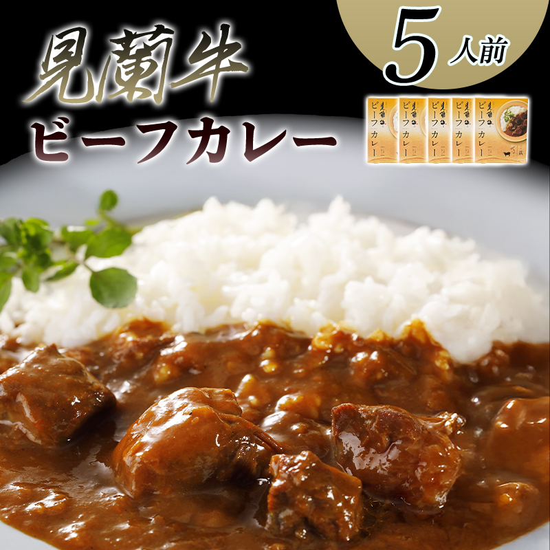 見蘭牛ビーフカレー(5人前) |hg0037-A山口県萩市17200肉牛肉