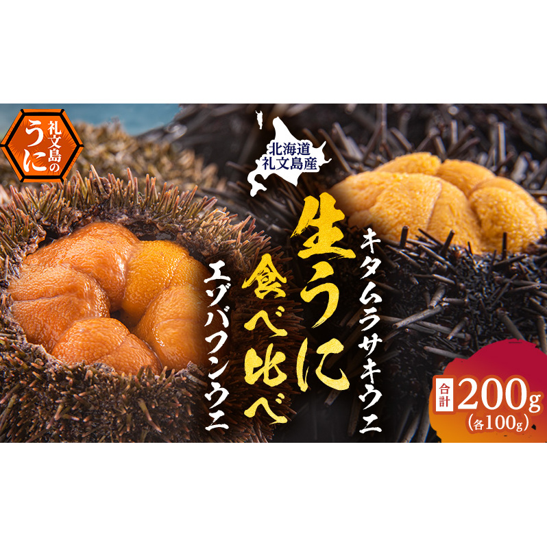 北海道 礼文島産 ウニの食べ比べセット ( エゾバフンウニ キタムラサキウニ ) 魚貝類 雲丹 蝦夷バフンウニ うに 北海道礼文町49000魚介・海産物イカ・タコ・ウニ