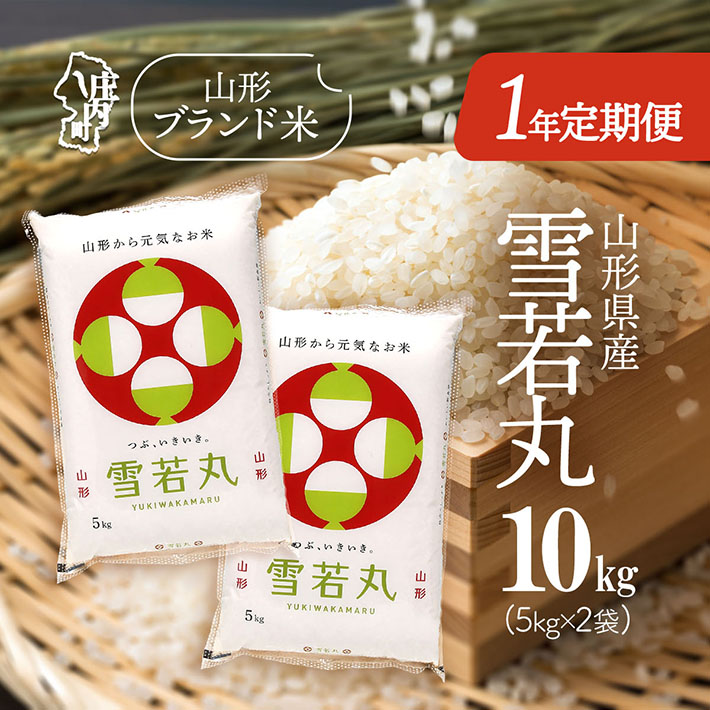 <11月中旬開始>山形米1年定期便!雪若丸 10kg(入金期限:2025.10.25)山形県庄内町432000米・パン白米
