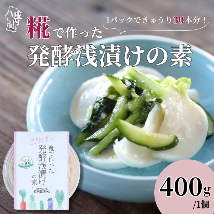 さくら糀屋 糀で作った発酵浅漬けの素 400g 庄内産特別栽培米使用 誰でも簡単!お漬物作り ドレッシングにも【382-005C】山形県庄内町3000調味料・油その他 調味料・油