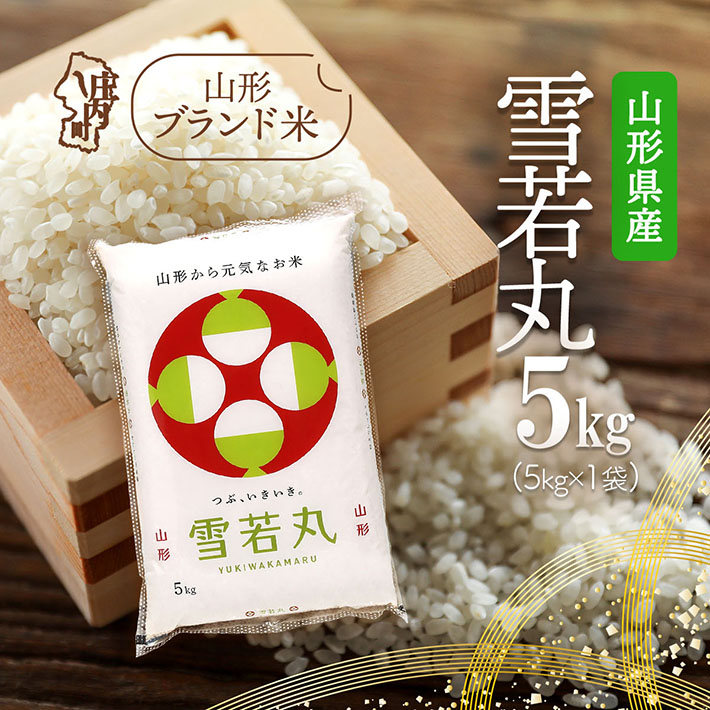 山形県産 雪若丸 5kg 令和7年産 2025年産 ブランド米山形県庄内町19000米・パン白米