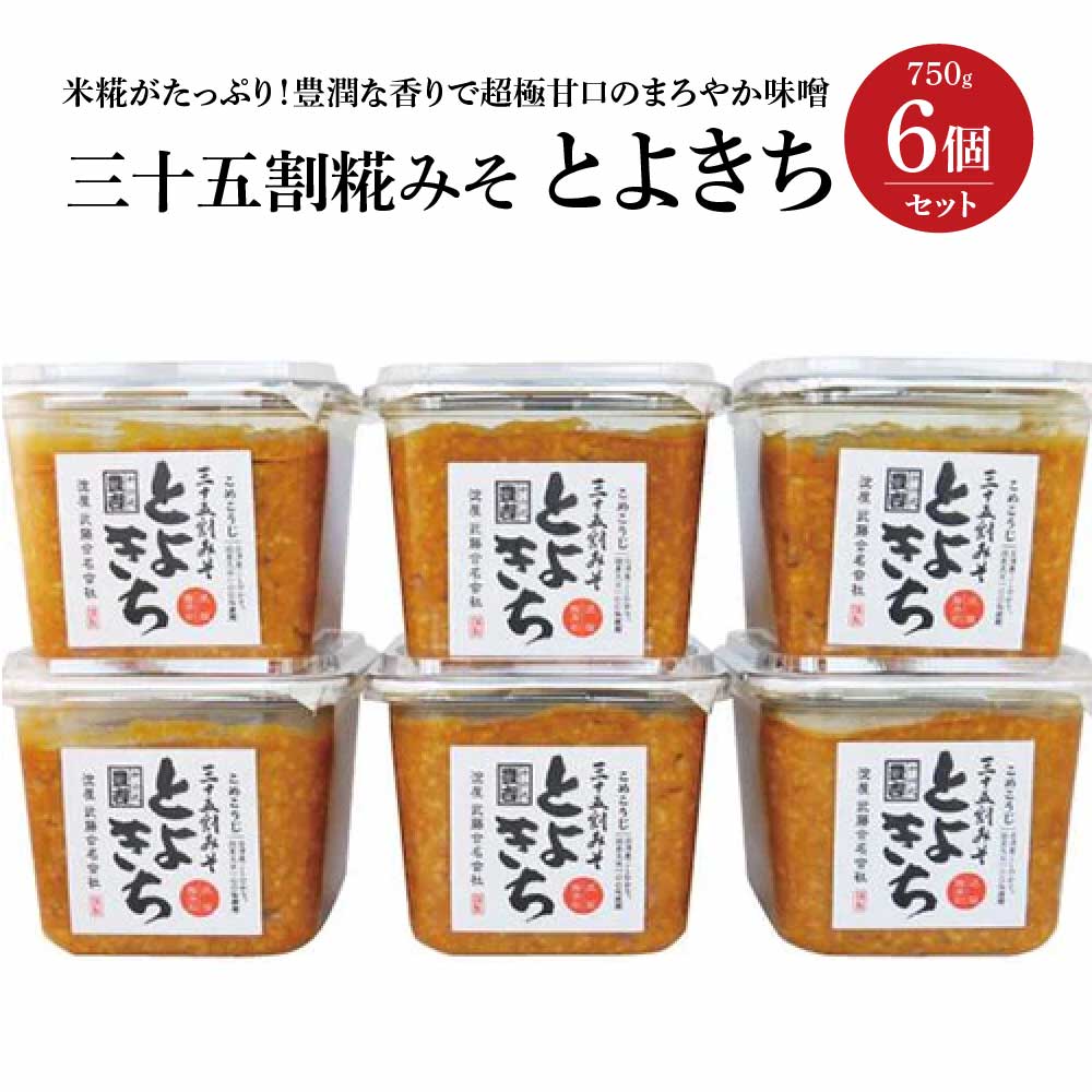 三十五割糀みそ とよきち6個セット 【07208-0029】福島県喜多方市25000調味料・油味噌