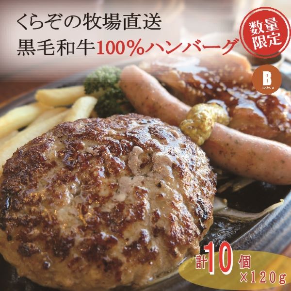 【宮崎県産黒毛和牛100%】黒毛和牛専門店の贅沢ハンバーグ(計10個)(ふるさと納税 訳あり 国産 牛肉 黒毛和牛 ハンバーグ 冷凍 特別提供 )宮崎県小林市10000肉牛肉