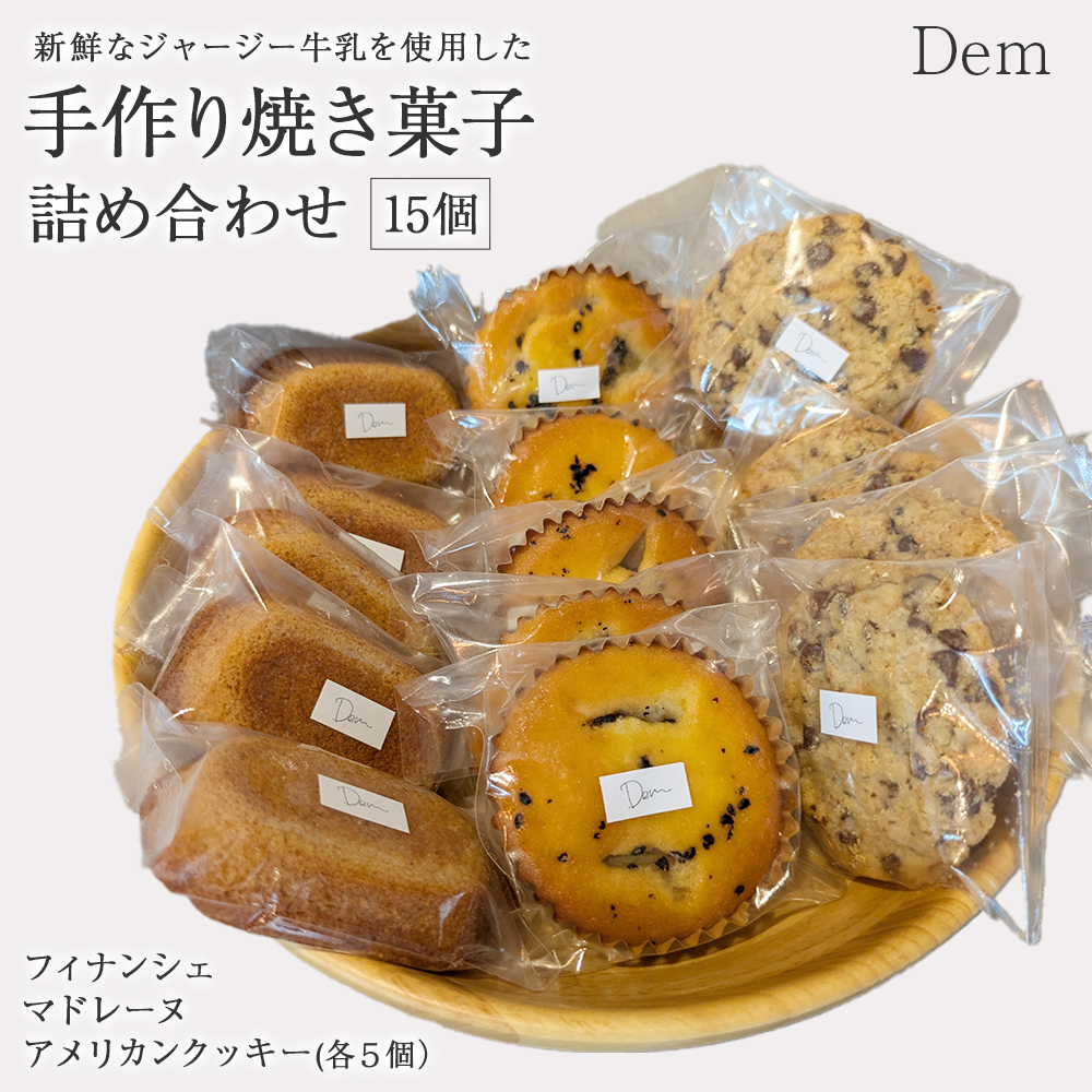 素材にこだわる 手作り焼き菓子 詰め合わせ 計15個(スイーツ 焼き菓子 フィナンシェ マドレーヌ クッキー チョコクッキー 詰め合わせ)宮崎県小林市10000菓子・スイーツ