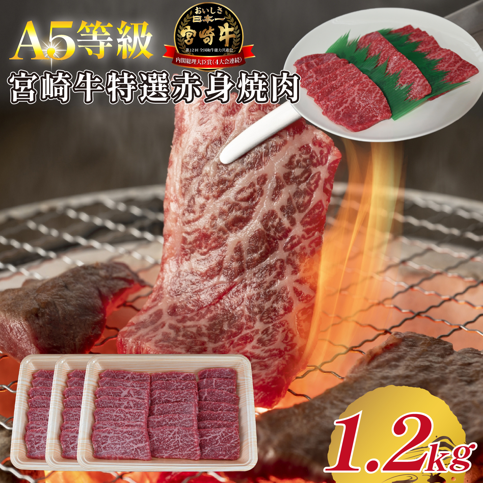 【A5等級】宮崎牛特選赤身焼肉 1.2kg 宮崎牛 ブランド牛 和牛 牛肉 焼肉 特選和牛 赤身 A5 宮崎県 小林市宮崎県小林市42000肉牛肉