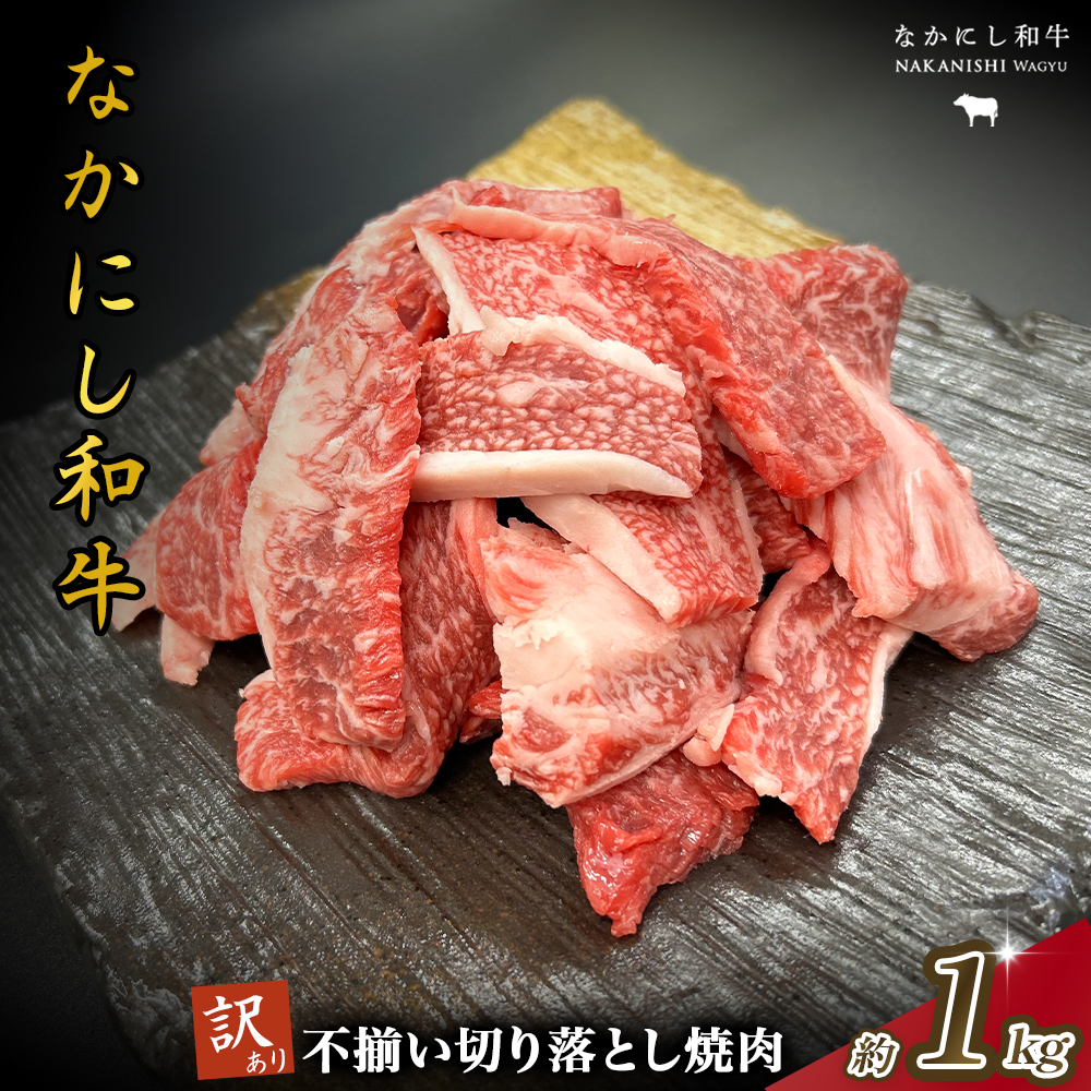 宮崎県西ノ原牧場・なかにし和牛訳あり不揃い切り落とし焼肉 1kg(国産 牛肉 肉 宮崎牛 黒毛和牛 お肉 切り落とし なかにし和牛 焼肉 人気 訳あり 不揃い )宮崎県小林市20000肉牛肉