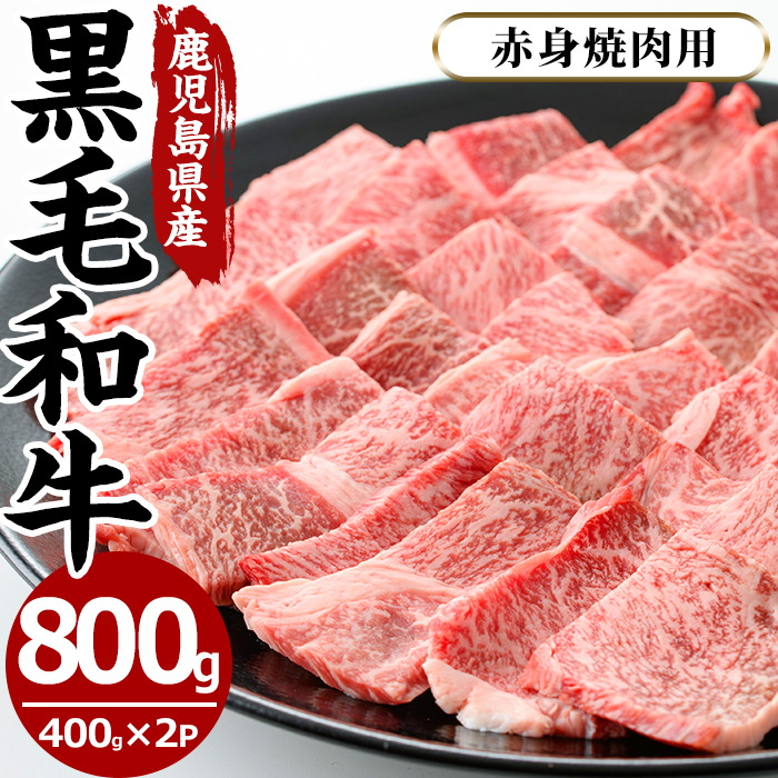 No.608 鹿児島県産黒毛和牛赤身焼肉用(計800g・400g×2P※モモもしくはカタ焼肉用) 【さつま屋産業】鹿児島県日置市20000肉牛肉