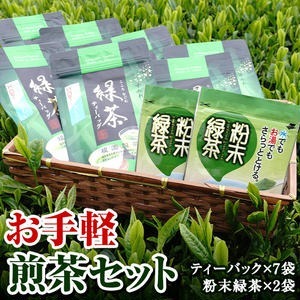 No.112 お手軽煎茶セット【世献 榎園製茶】鹿児島県日置市17000お茶・飲料お茶
